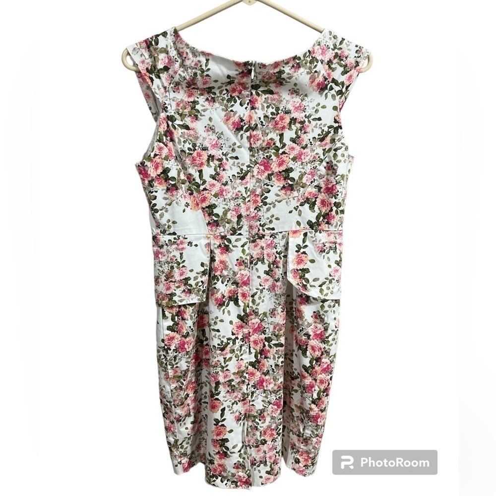 Forever 21  Cottagecore Fitted Midi Dress‎ Rose Print Medium Coquette Soft Girl - Picture 2 of 10